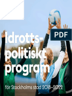 Idrottspolitiskt Program För Stockholms Stad 2018-2022