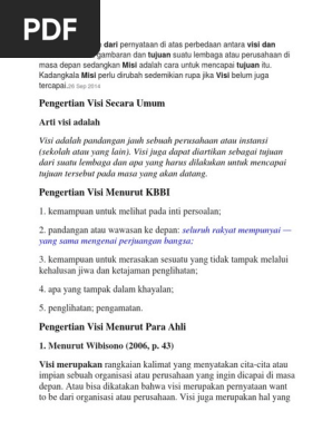 Visi Misi Dan Tujuan Tpa Da Pdf