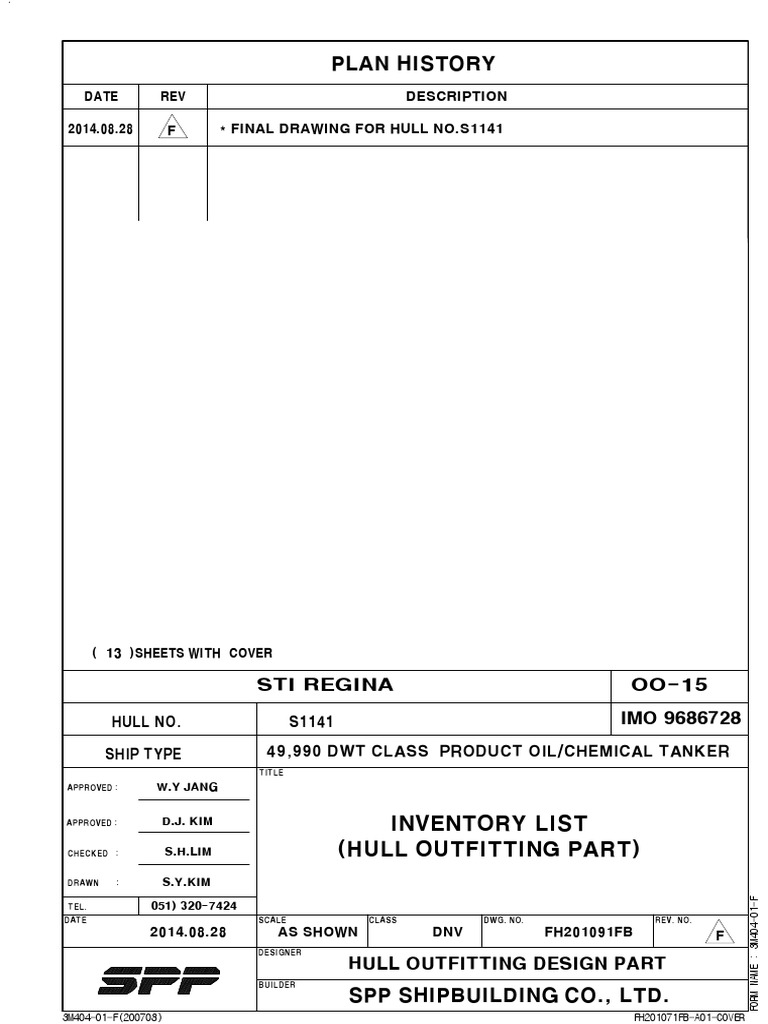 Hull Outfitting Inventory List | PDF | Deck (Ship) | Hammer