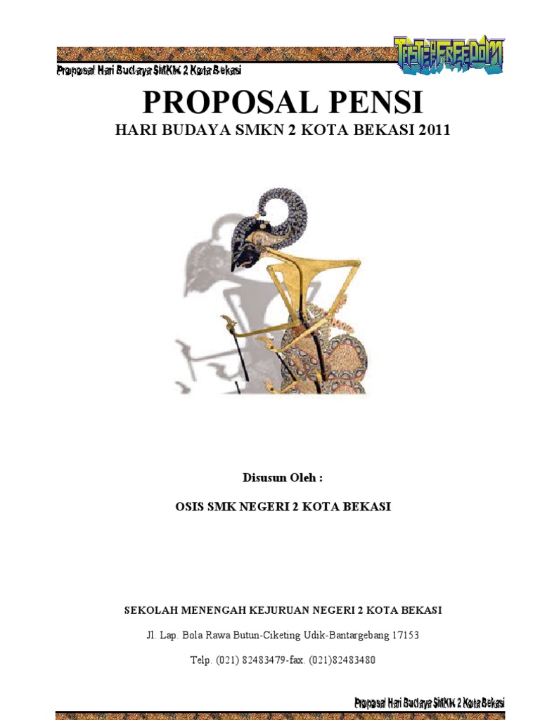 Contoh Proposal Kegiatan Pentas Seni Dan Bazar Di Sekolah