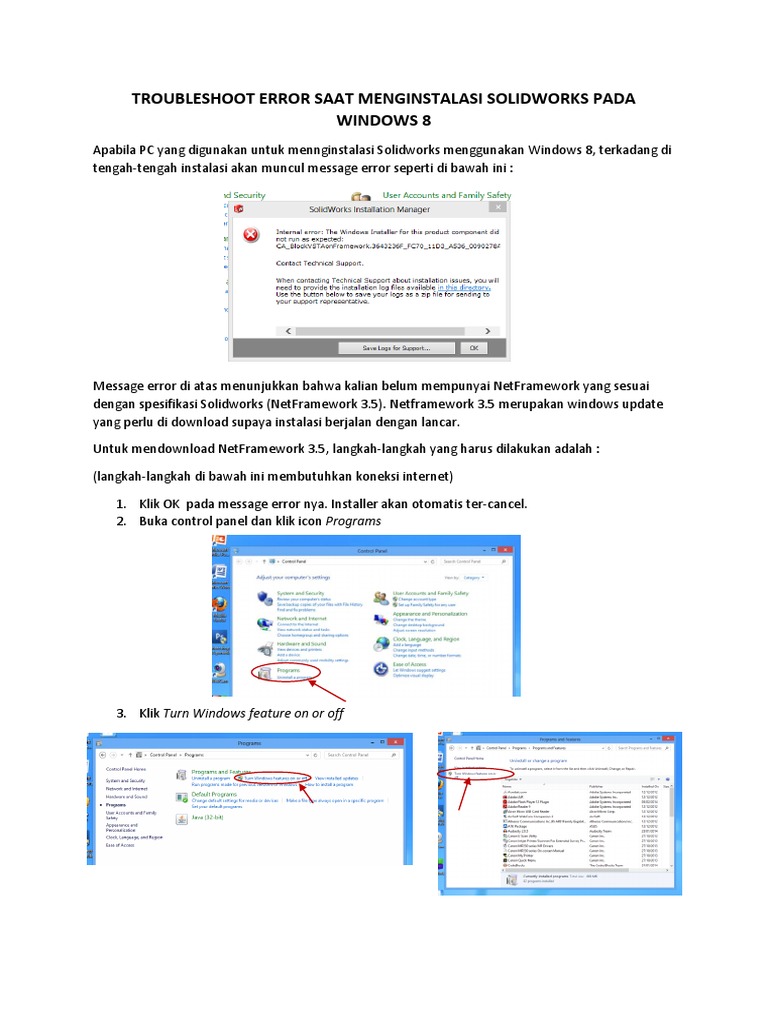 Troubleshoot Error Saat Menginstalasi Solidworks PDF | PDF