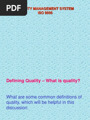 Quality Management System 