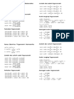 Rumus Identitas Trigonometri Matematika