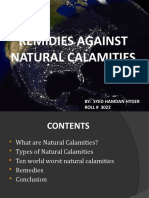 Remedies Against Natural Calamities