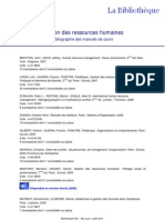 Manuels Gestion Ressources Humaines