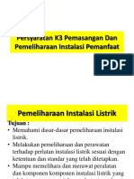 4.persyaratan K3 Pemeliharaan Instalasi Pemanfaat