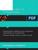 Basic Concepts of Professionalism
