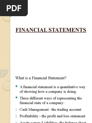 Balance Sheet