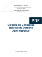 Glosario de Conceptos Basicos de Derecho Administrativo