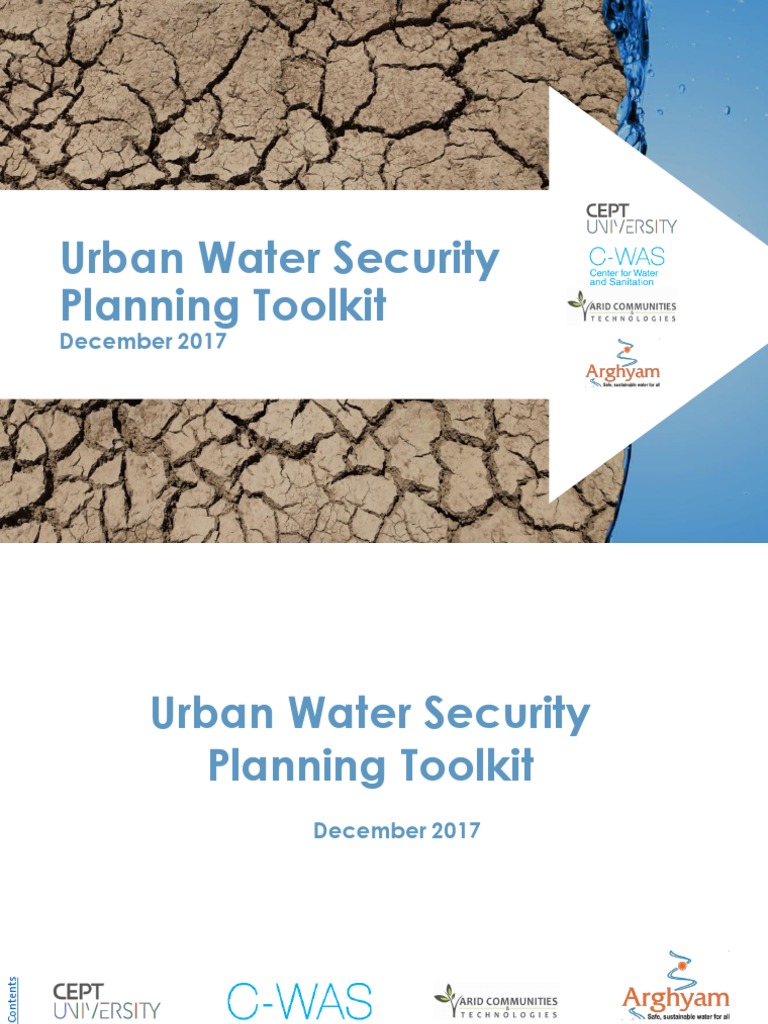 Urban Water Security Toolkit for Cities | PDF | Water Security | Water ...
