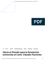 Hacia el Sínodo para la Amazonía - entrevista al Card. Cláudio Hummes print - Vatican News