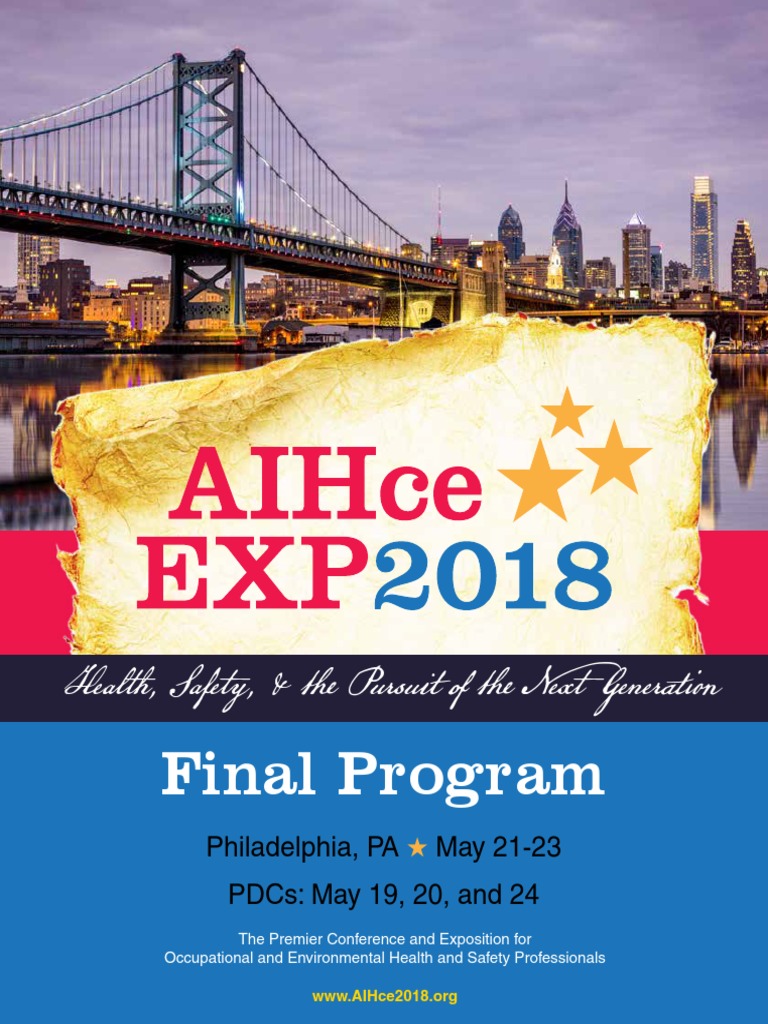 Aihce 18 Final Program Pdf Occupational Hygiene Mentorship