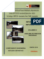 Analisis Precios Unitarios - ESTUDIO DE FACTIBILIDAD PDF