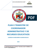 plan de trabajo II TRIMESTRE