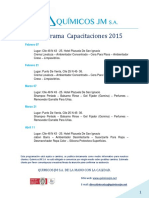 Quimicos JM S.A. Cronograma capacitaciones gratuitas 2015 (colombia)