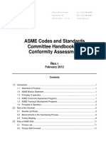 ASME Codes and Standards Committee Handbook for Conformity Assessment
