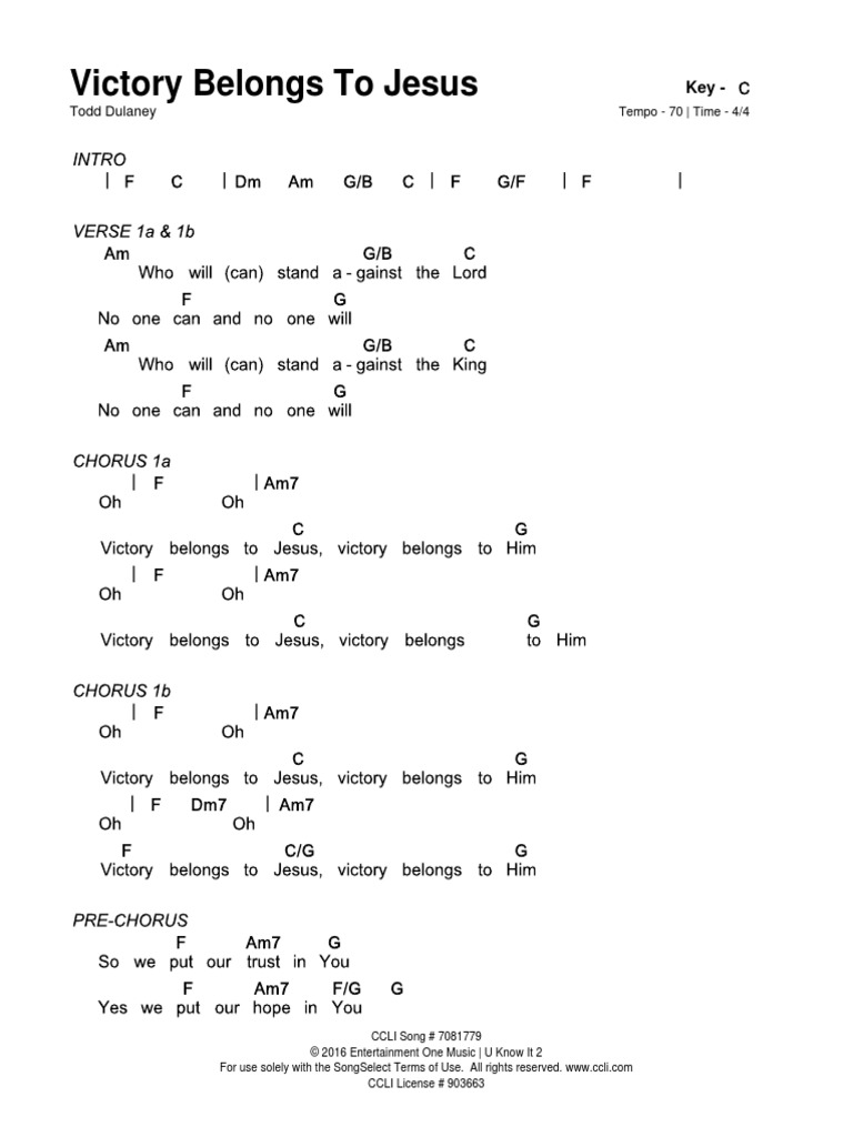 Victory Belongs To Jesus SongSelect Chart in C.pdf
