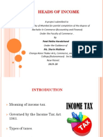 Heads of Income Tax