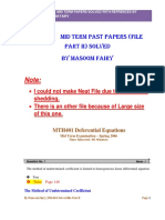 MTH401 - Mid Term Solved (Part II) With Refrence by MASOOM FAIRY PDF