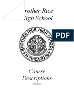 Brother Rice Course Descriptions 2019-2020 School Year