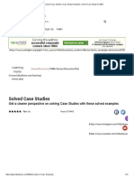 Solved Case Studies - Case Study Examples - Solved Case Study For MBA PDF