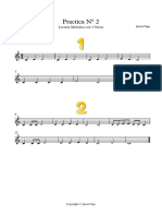 Practica #2 - Lectura Melodia Con 3 Notas - Trumpet in BB PDF