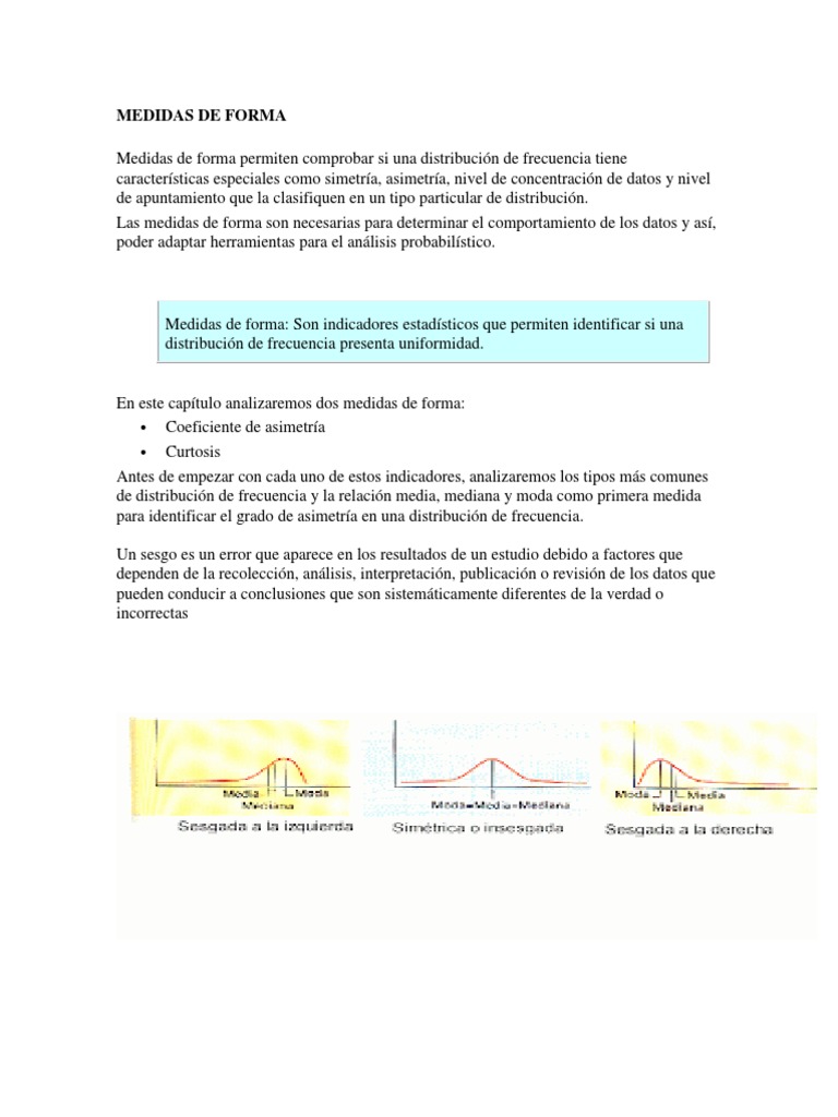 Medidas de Forma | PDF | Oblicuidad | Media