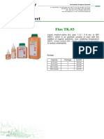 Liquid Flux TK-83 Product Data Sheet - Medium-Active Flux for Manual Tinning