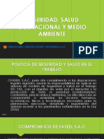 Seguridad, Salud Ocupacional y Medio Ambiente