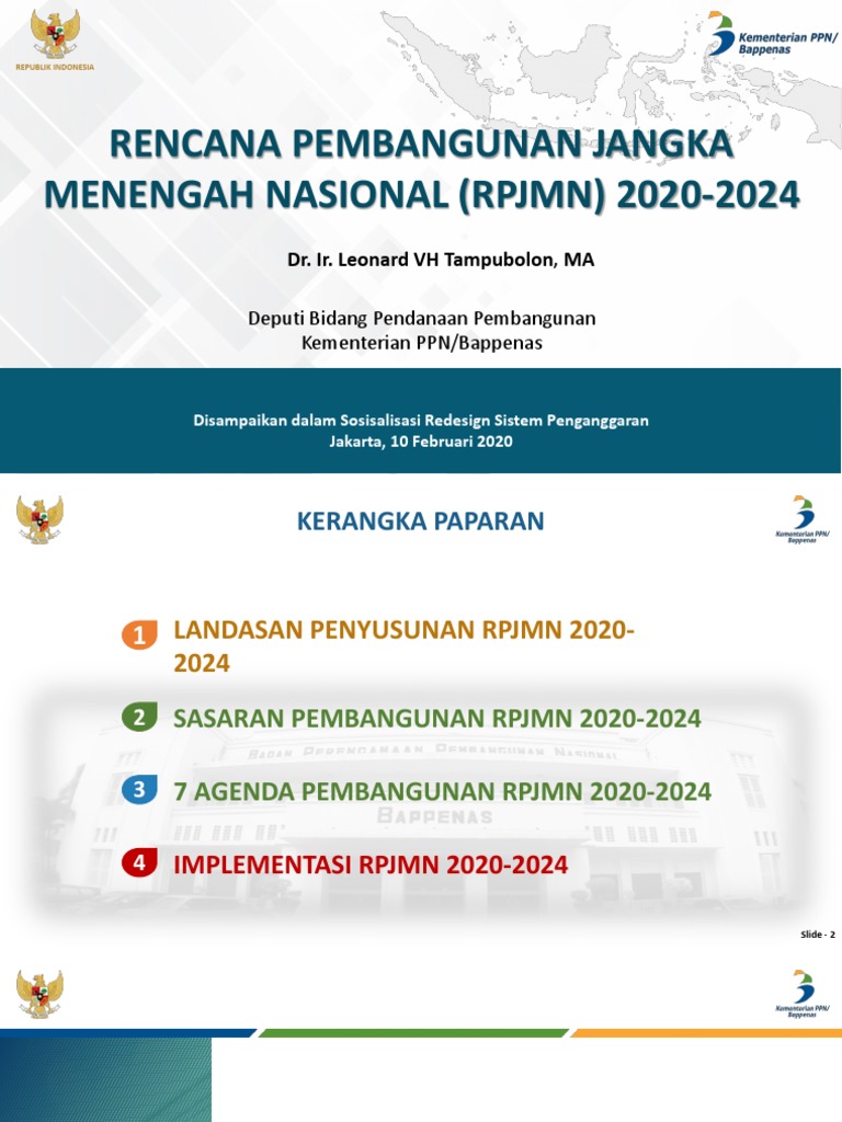 2) Paparan RPJMN 2020-2024 Deputi Pendanaan Bappenas 11feb2020 Rev-L1 ...