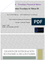 ECONOMIA-INTERNACIONAL Grados de Intregracion Economica
