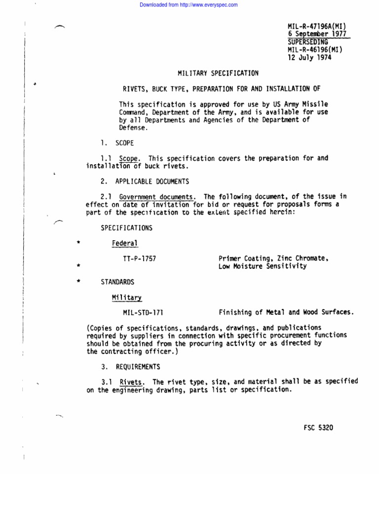 Buck Rivet Installation Guide MIL-R-47196 | PDF | Language Arts ...