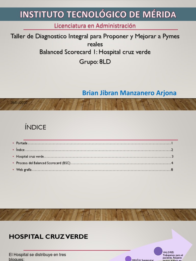 Balanced Scorecard en Hospital Cruz Verde | PDF | Hospital | Planificación