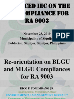 Orientation On BLGU and MLGU Compliances For RA