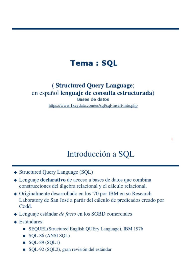 Introducción a SQL y sus Comandos | PDF | SQL | Bases de datos