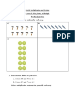 Using Arrays To Multiply Practice Questions