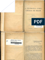 A filosofia como ciência de rigor - Edmund Husserl - tradução portuguesa