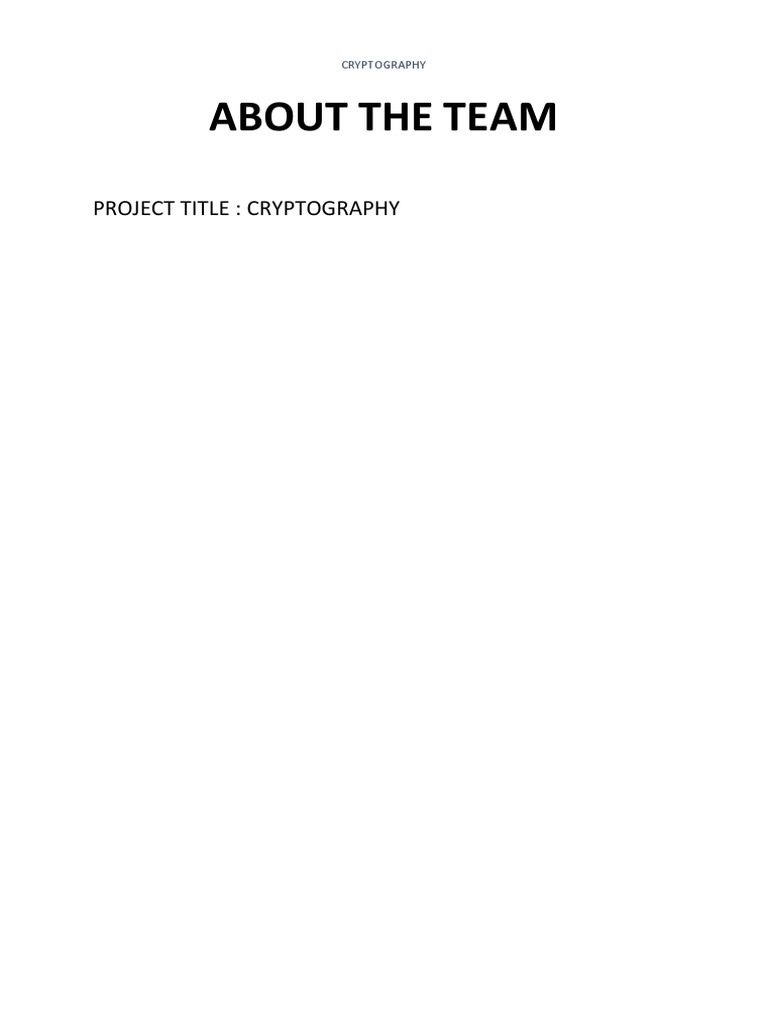 Cryptography Report | PDF | Cryptography | Key (Cryptography)