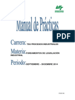 Manual de Practicas Fundamentos de Legislación Industrial