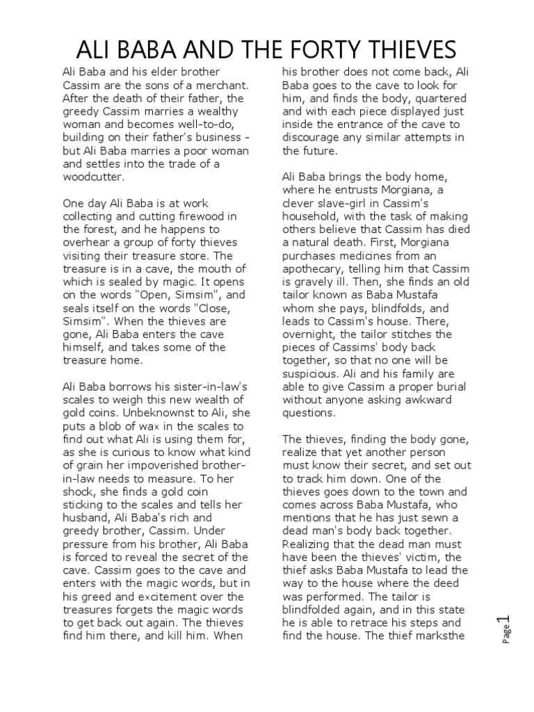 Ali Baba STORY | PDF