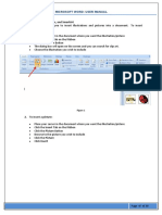 Illustrations, Pictures, and Smartart Illustrations:: Microsoft Word: User Manual