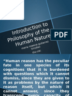 Introduction To Philosophy of The Human Nature