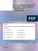 Adds or Subtracts Dissimilar Fractions in Simple and