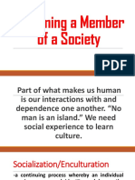 How to Become Part of a Society