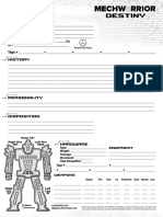 BattleTech - MechWarrior - Destiny - Character - Sheet PDF