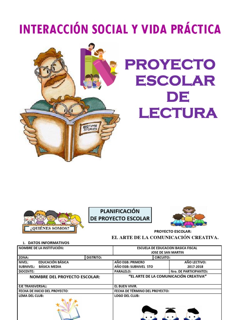 Proyecto de Lectura y Escritura | PDF | Aprendizaje | Comunicación