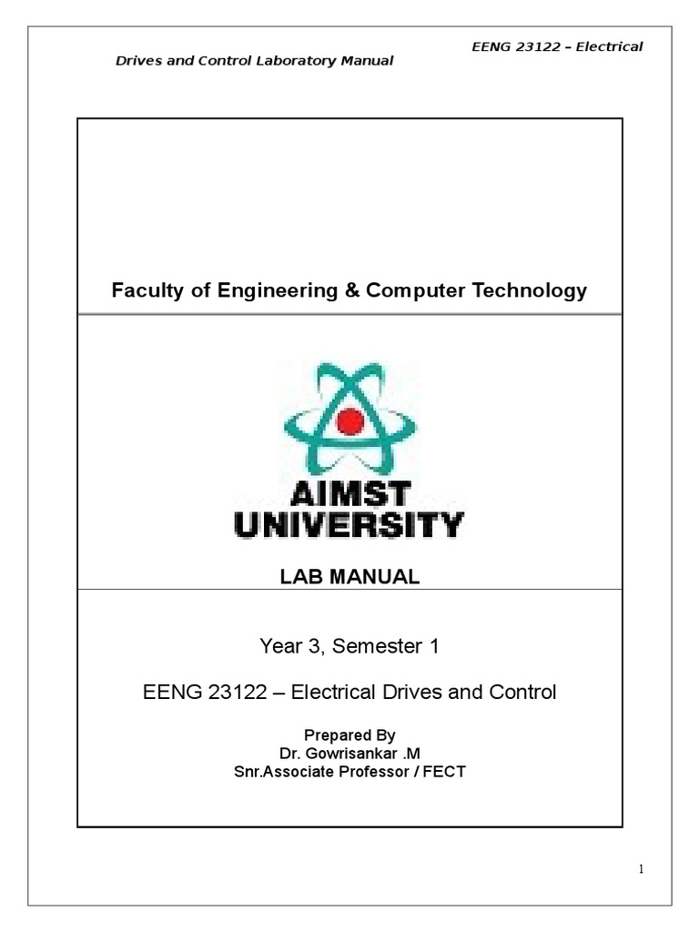Edc Lab Manual OeMay 2018 PDF Electric Motor