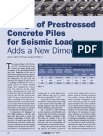 Design of Prestressed Concrete Piles For Seismic Loads Adds A New