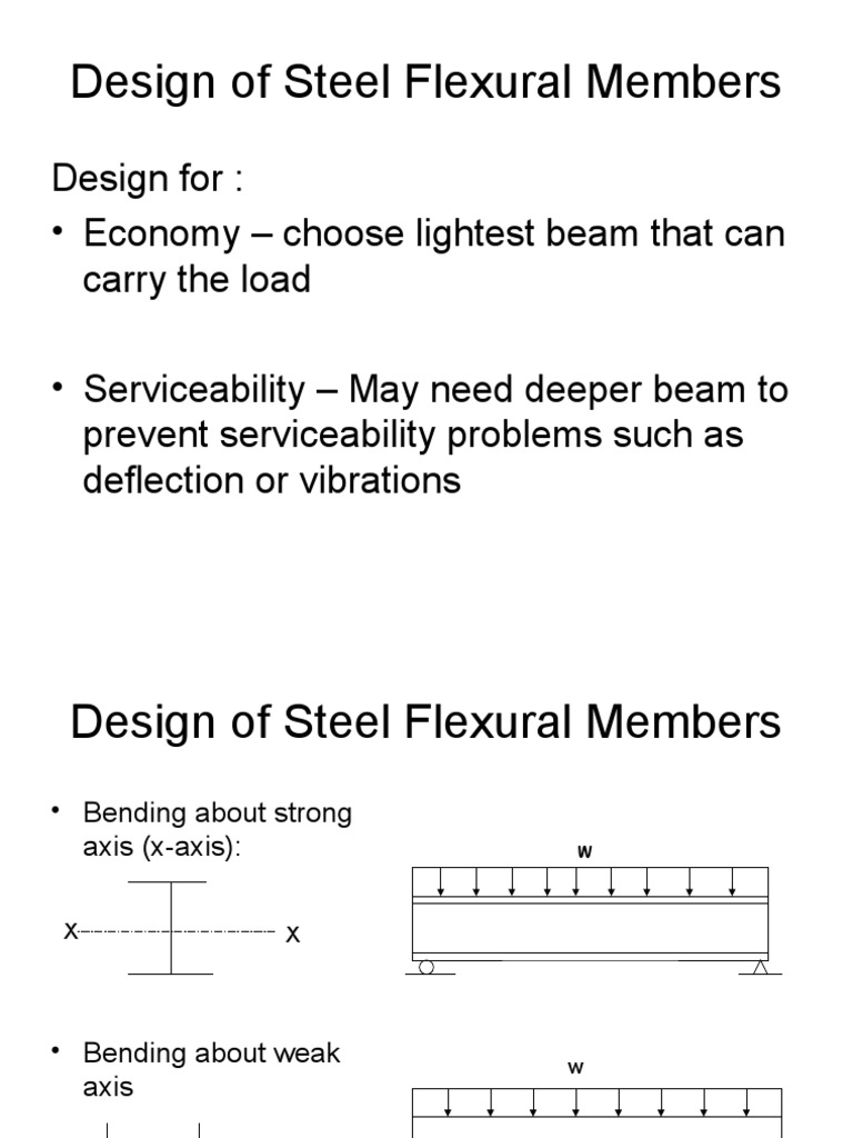 04 - Design of Steel Flexural Members | PDF | Beam (Structure) | Bending