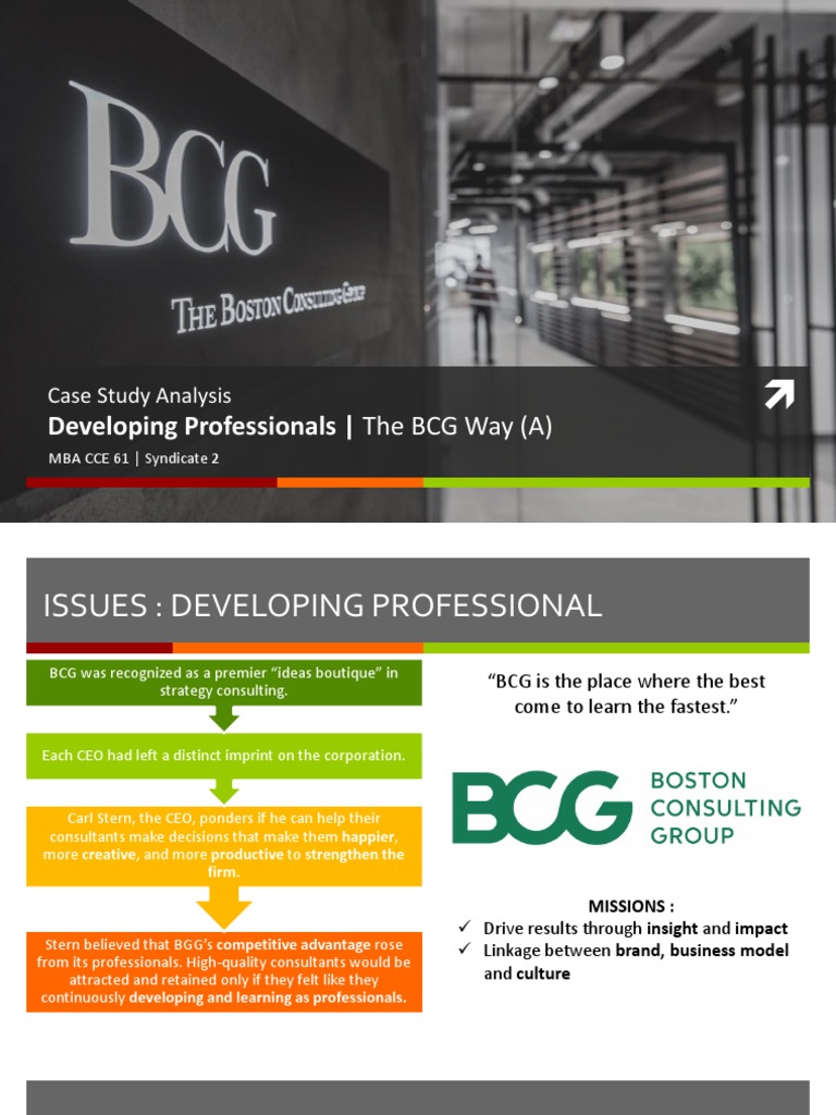 BCG Consultant Development Case Study | PDF | Mentorship | Applied ...